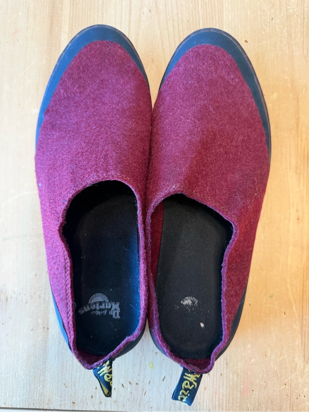 VGUC burgundy felt Dr Martens Elysia